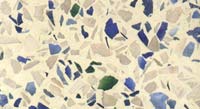 Terrazzo with Blue and Green Glass