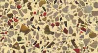 Terrazzo with Red and Gold Glass